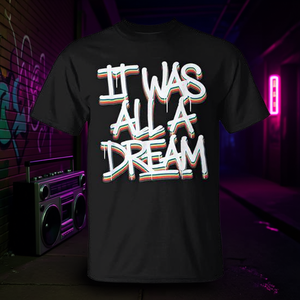 It Was All A Dream Rap 90s Hip Hop T-Shirt noir pour hommes avec motif graphique - Product Image 3