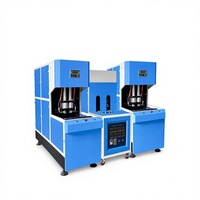 Machine de soufflage de bouteilles PET semi-automatique avec contrôle PLC pour bouteilles d'eau, haute efficacité, conception durable, nouvelle usine