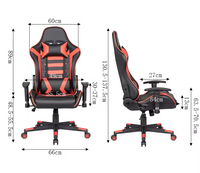Chaise de jeu pivotante inclinable en cuir PU de haute qualité avec logo personnalisé