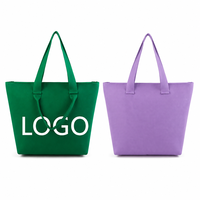 MOQ 50 pièces Sac fourre-tout tricoté personnalisé de couleur unie, couleurs avant et arrière différentes, logo personnalisé, sac de shopping grande capacité