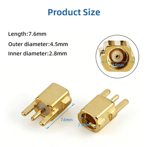 Adaptador RF MMCX a Roscado de 50 Ohmios, Convertidor Coaxial Chapado en Oro para Módulo Inalámbrico GPS <span class=keywords><strong>WiFi</strong></span>, Compatible con Personalización OEM - Product Image 2