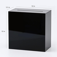Boîte cadeau en acrylique colorée à texture métallique, style très demandé en gros, pour la décoration de mariages et d'événements