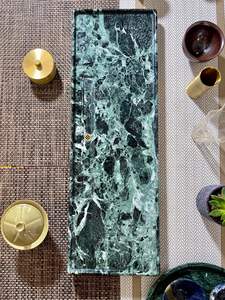 แผ่นหินอ่อนธรรมชาติสีเขียวแบบอินเดียถาดชาแบบจีนแผ่นกระดานชาห้องนั่งเล่นลูกค้าห้องดื่ม - Product Image 5