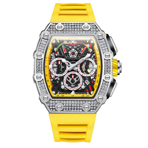 <b>Chronograph</b> <b>Automatic</b> Skeleton Mechanical Men Wrist Watch - Product Image 1