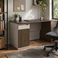 Bureau d'ordinateur en PVC, petit bureau d'étude, table de bureau avec coins arrondis pour la maison, l'école, la salle de sport, avec tiroirs