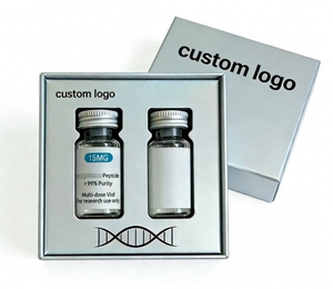 Boîte d'emballage personnalisée pour flacons de peptides multi-doses (2 flacons) avec fenêtre et insert en plastique pour usage en laboratoire - Product Image 4