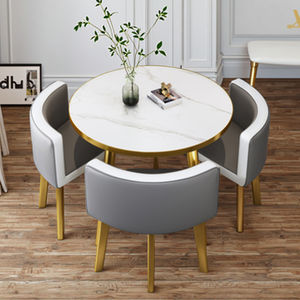 Combinaison de chaise de table à manger nordique simple pour petit bureau ou loisirs pour Internet Cafe Shop Réception Célébration-Style - Product Image 2