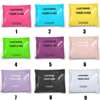 Sacs d'expédition en plastique LDPE brillant bleu personnalisés avec logo, sacs polymailers, sacs d'emballage pour coursiers express