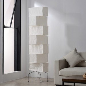 Lampe sur pied en <span class=keywords><strong>papier</strong></span> de riz japonais, décoration artisanale de style Wabi-sabi, pour salon, chambre ou salle de thé chinoise zen. - Product Image 3