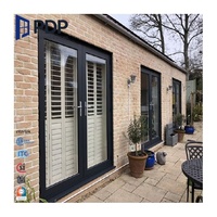 Puerta Exterior Antirrobo de Aluminio PDP, Puerta de Seguridad de Doble Hoja Abatible para Exteriores, Uso en Hospitales, Hoteles, Centros Comerciales, Impermeable