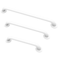 Main courante de sécurité ADA en acier inoxydable blanc de 18, 36, 42 pouces, diamètre de tube de 1,5 pouce, support commercial pour toilettes, idéale pour personnes âgées