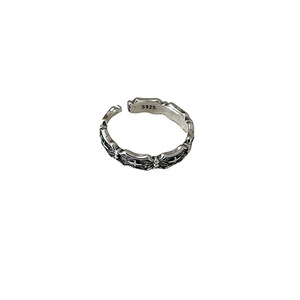 Kaiming S925 Sterling <b>Silver</b> Retro <b>Ring</b> Geometric Shape Unisex Everyday Wear Fine Jewelry - Product Image 5