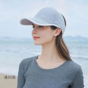 Casquette de baseball unisexe anti-UV pour le printemps et l'automne, avec visière pare-soleil, ouverture pour queue de cheval, en polyester/coton respirant, confortable, 3D - Product Image 1