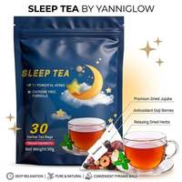 Tisane Apaisante pour le Sommeil – 30 Sachets Pyramidaux Sans Caféine – Soutien Naturel à la Relaxation Nocturne – Marque Blanche