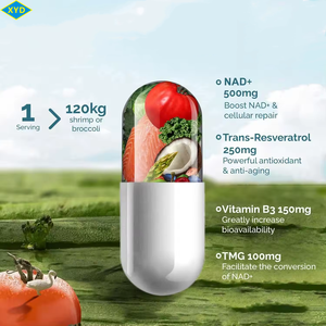 Cápsulas NAD <span class=keywords><strong>de</strong></span> Marca Privada OEM, Potenciador Celular, Alternativa al Nicotinamida Ribósido, <span class=keywords><strong>Regenerador</strong></span> Celular, Proporciona Energía <span class=keywords><strong>Natural</strong></span> - Product Image 3