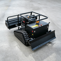 Tondeuse à gazon industrielle autopropulsée télécommandée, monocylindre, 4 temps, 2200W, 25HP, à essence, avec lame rotative et bac de ramassage