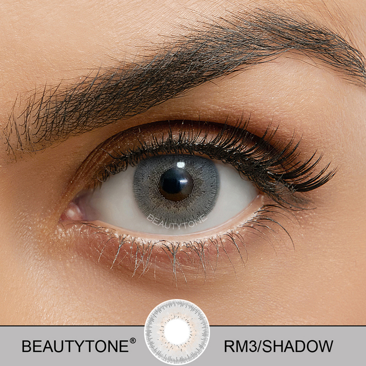 Yearly Contacts Romance Shadow Dark Gray Color Soft Lens Wholesale Cosmetics 1 Year Eye Contacts Colored Contact Lens