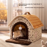 [Pré-vente] Nouvelle Arrivée Transfrontalière Hiver Lit pour Chat Grand Espace Aventure Princesse Chaleureux en Polyester Fabriqué à Jiangsu