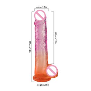 Xln Sexbay Offre Spéciale Dildo en TPE Souple Bicolore Dégradé Couleur Gelée Personnalisée Super <span class=keywords><strong>Forte</strong></span> Succion 100% Étanche Portable <span class=keywords><strong>pour</strong></span> Hommes - Product Image 3