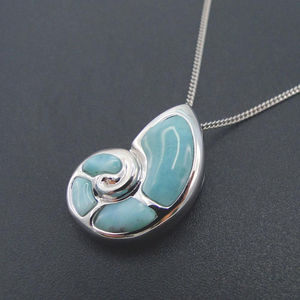 Vente flash Bijoux style vie marine, pendentif en larimar bleu, pendentif en argent 925 pour femme - Product Image 5