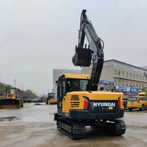 Excavatrice sur chenilles Hyundai HX80 de 8 tonnes fabriquée en Corée avec moteur et boîte de vitesses Yanmar - Modèle 2021 testé et inspecté, prix bas - Product Image 2