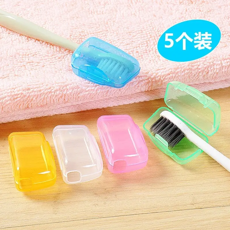 Japanese-style transparent portable toothbrush head protection case travel supplies dust protection case single price gift