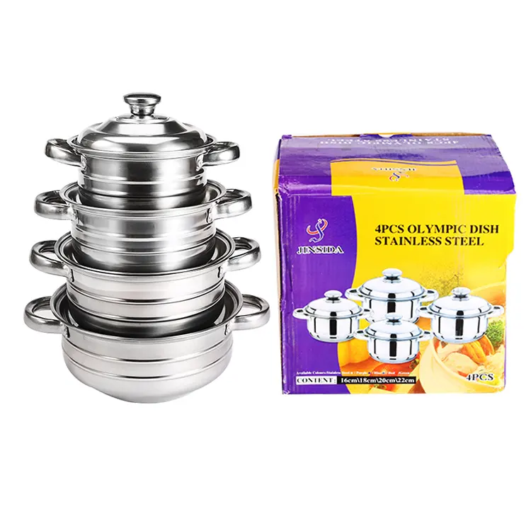 High Quality Kitchen casserole Cookware Set Soup Pot Stainless Steel Kitchen Cooking Pots set