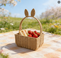 Panier de rangement rectangulaire en corde de papier de style moderne avec un design tissé à la main respectueux de l'environnement, fait main et unique