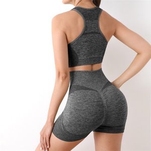 Completo Sportivo da Donna in Due Pezzi: Reggiseno Sportivo Traspirante Antiurto e Pantaloncini Yoga Modellanti, Set Fitness 2 Pezzi - Product Image 4