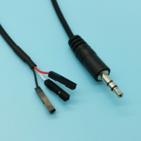Kabel Adaptor Header Motherboard 3 Pin Dupont Female Crimp ke Kabel Konverter Audio Stereo Male 3 Pole 3.5mm