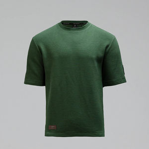 Camisetas de Gimnasio Vintage Personalizadas al por Mayor, 100% Algodón, Cuello Redondo, Lujo Ecológico, 280g, Estilo Waffle, Manga Corta para Hombre - Product Image 3