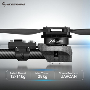 Kit Moteur de Drone UAV <span class=keywords><strong>Hobbywing</strong></span> X9Plus G2 L CAN pour Drones Agricoles Électriques 12S 14S, Accessoires Rentables pour Paramoteurs et Drones de Grande Taille - Product Image 1