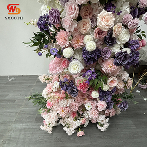 แตรโค้งรูปดอกไม้สีม่วงตกแต่งเวทีปาร์ตี้งานแต่งงานแบบเรียบ - Product Image 3