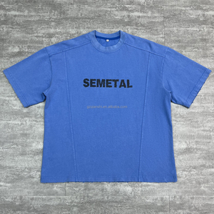 T-shirt Unisexe Streetwear Oversize 100% Coton, Imprimé Effet Vieilli, Haute Qualité, Grammage Lourd, Délavé à l'Acide - Product Image 1