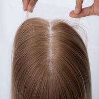 TopElles Perruques médicales à base de soie avec nœud invisible et cheveux Remy européens à double tirage de couleur marron personnalisé avec PU pour femmes