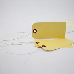 Expédition en gros étiquette de bagage Logo personnalisé <span class=keywords><strong>fil</strong></span> de fer étiquette volante en papier de Manille <span class=keywords><strong>pour</strong></span> vêtements - Product Image 4