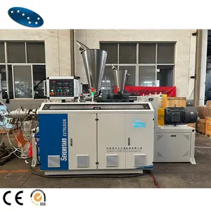 SEVENSTARS PVC pipe machine with double screw extruder from plastic pipe extrusion machine PVC pipe making machine