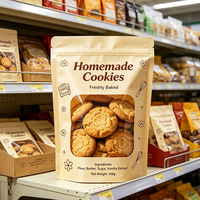 Sacs à fermeture éclair autoportants personnalisés en MOPP/PET/PE de qualité alimentaire avec fenêtre visible, thermoscellables, adaptés à l'emballage des biscuits