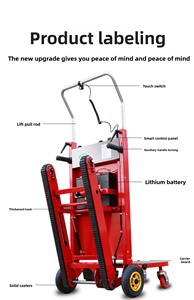 Máquina de escalada de escaleras sobre orugas plegable <span class=keywords><strong>Mini</strong></span> carrito de escalera eléctrico Equipo industrial portátil - Product Image 2
