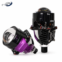 Phare de voiture à lentille de projecteur LED de 2,5 pouces, 100W, haute luminosité, 12V, laser unique, super refroidissement, ajustement universel
