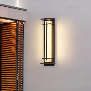 Lampe murale extérieure minimaliste moderne à LED, étanche, pour l'éclairage des portails de villa et de cour ZS0128 - Product Image 1