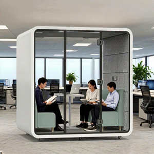 Casa Prefabricada Móvil <span class=keywords><strong>de</strong></span> Aluminio <span class=keywords><strong>de</strong></span> 10x10 Pies, Moderna Cabaña Cuadrada para Exteriores, Edificio <span class=keywords><strong>de</strong></span> Oficinas Portátil - Product Image 5