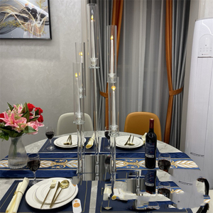 Porte-bougie en métal de qualité supérieure pour décoration de centre de table de mariage - Product Image 2