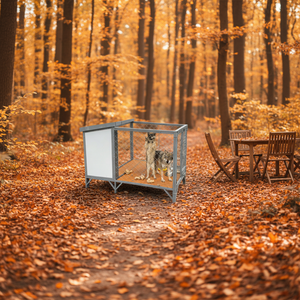 <span class=keywords><strong>Casa</strong></span> Plegable para Mascotas <span class=keywords><strong>con</strong></span> Marco de Aluminio - Diseño Moderno para Patios y Animales Pequeños - Product Image 1
