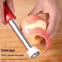 Éplucheur de fruits manuel 2-en-1 extensible en acier inoxydable, éplucheur de pommes rétractable