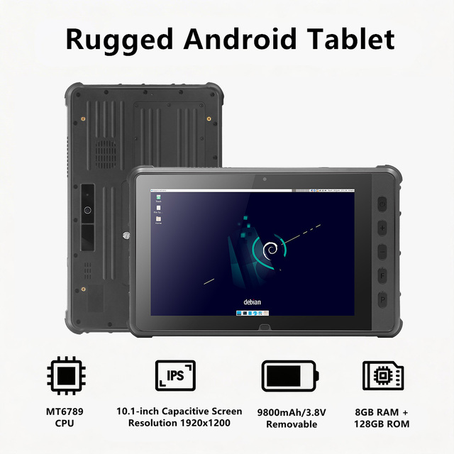 Advanced Waterproof IP65 Customized Industrial Rugged Tablet PC with NFC 10.1 Inch Display Android12 New Wi-Fi