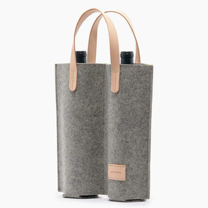 Bolsas de fieltro para vino/vino tinto, paquete de dos, venta al por mayor de fábrica, bolsas para reuniones anuales, bolsas de almacenamiento, se puede añadir logotipo. - Product Image 1
