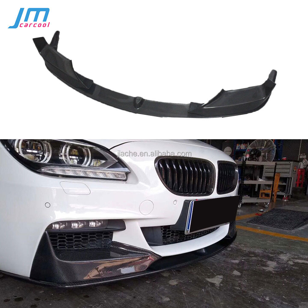 Спойлер переднего бампера 2014-2016 автомобильный бампер для подбородка Лопата протектор из углеродного волокна для BMW 6 серии F06 F12 F13 M6 черный CN; Концентратор