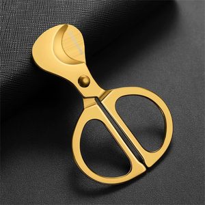 OEM Custom Premium Multifunctional Durable Stainless Steel <b>Black</b> Cigar Scissors Portable Cutting Knife Cutter <b>Mini</b> Accessories - Product Image 3