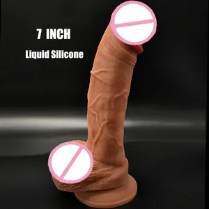 Productos para adultos, consolador grande, Juguetes sexuales de silicona líquida, masturbador de pene de silicona suave Artificial para mujeres, masturbador femenino